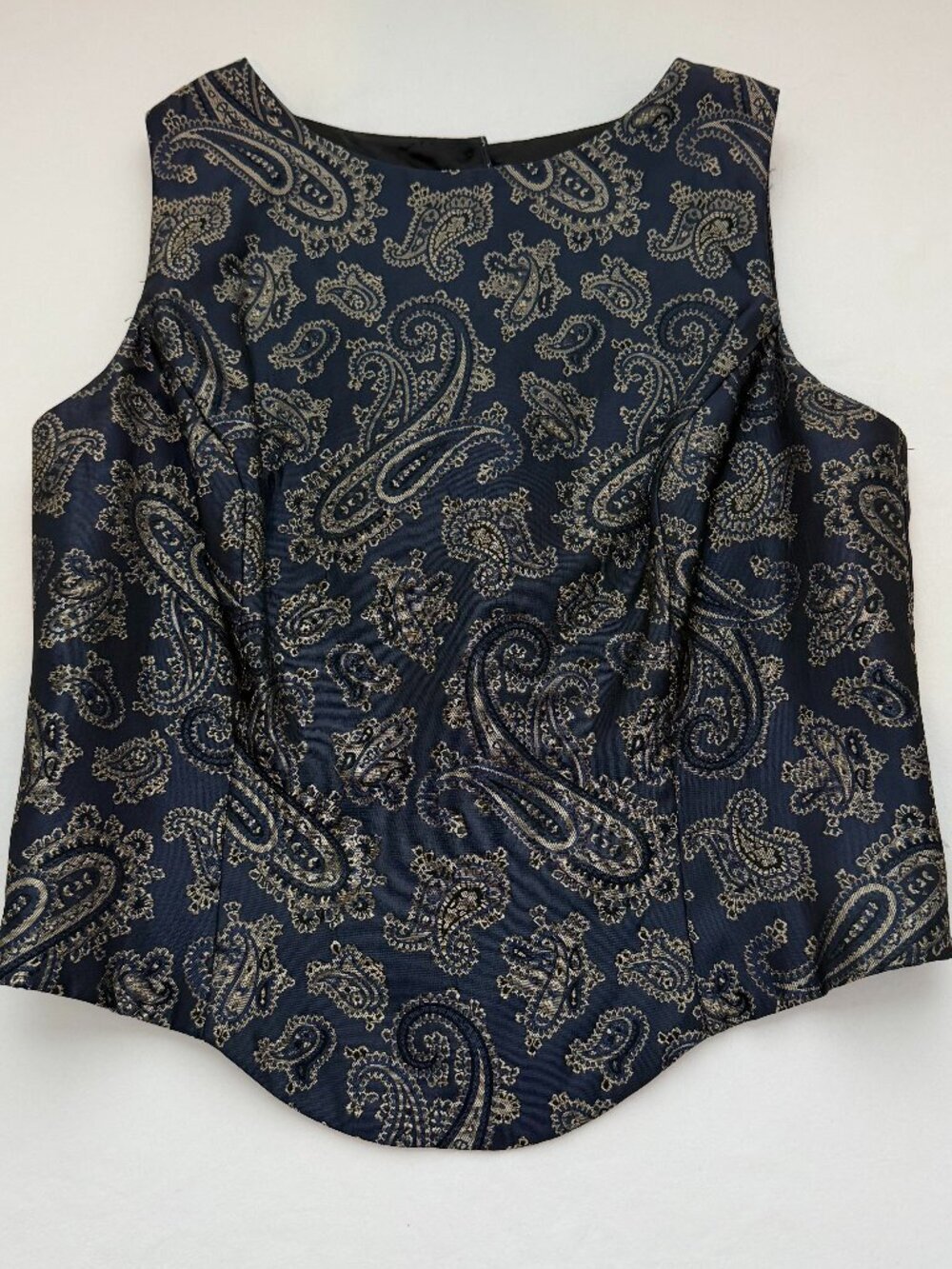 Vintage Scott McClintock Millennium 2000 Paisley Corset Vest Top Size 10 USA